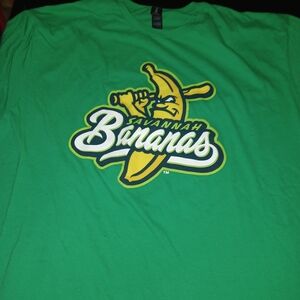 Savannah Bananas Tee Shirt Size XL Green Extra Large